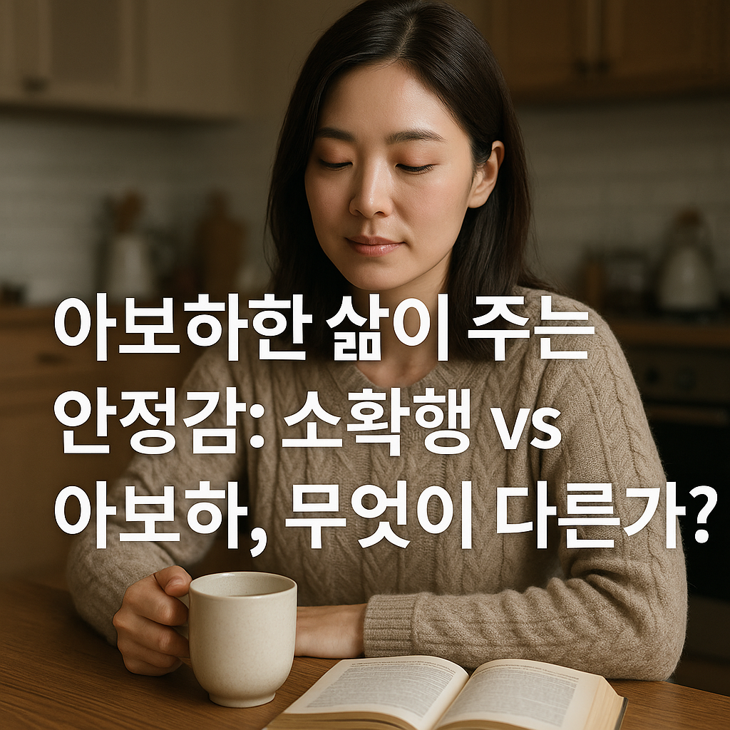 아보하 vs 소확행 무엇이 다른가?