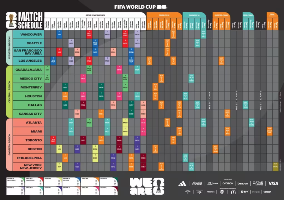 2026년 월드컵 일정 사진